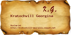 Kratochvill Georgina névjegykártya