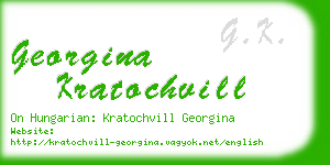 georgina kratochvill business card